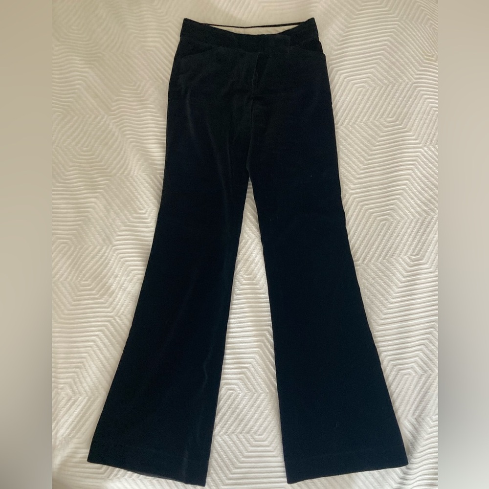 Theory Black Velvet Pants, Size 0